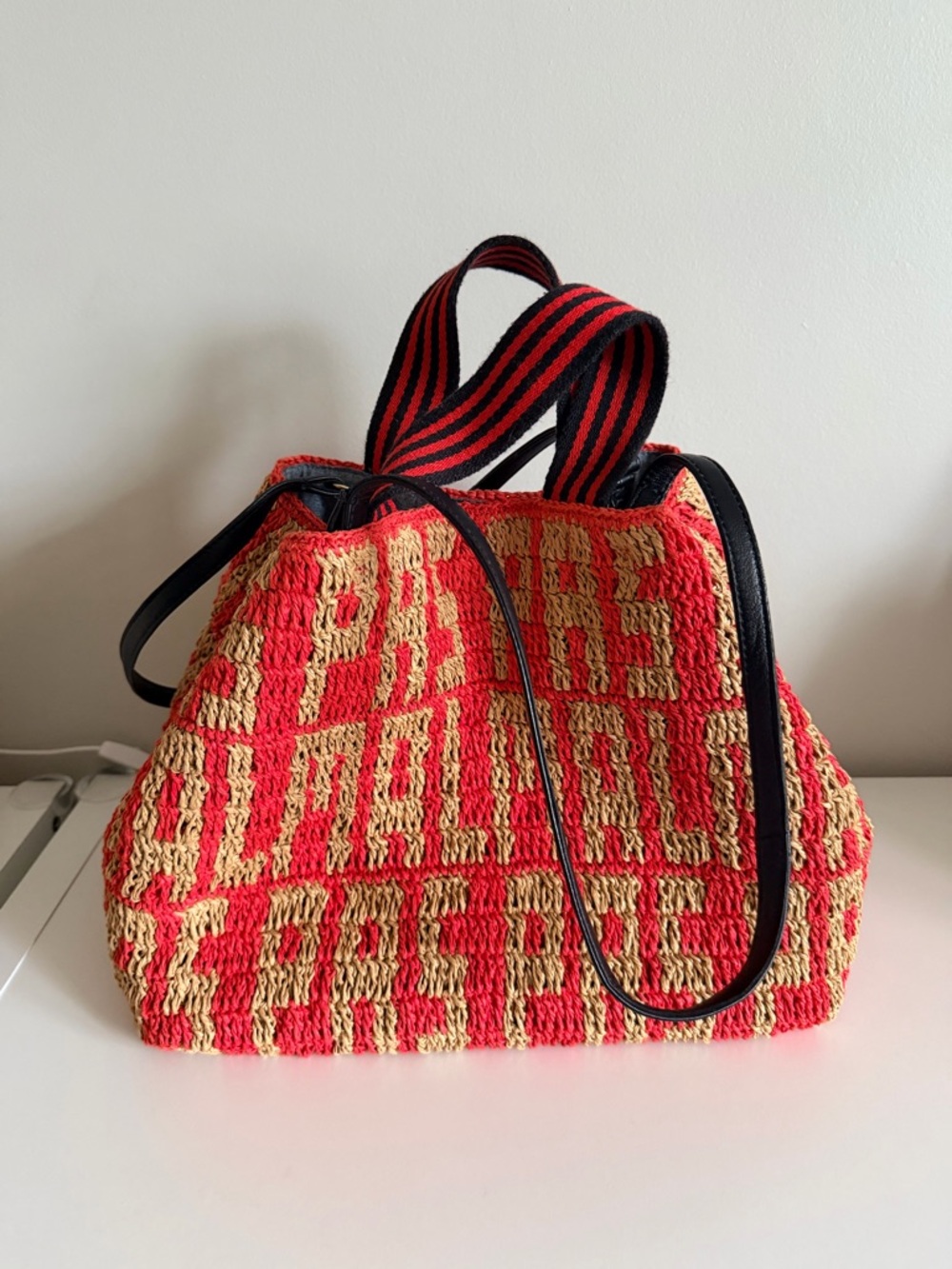 Clare V. Bateau tote - raffia poppy pas mal - Picture 7 of 9